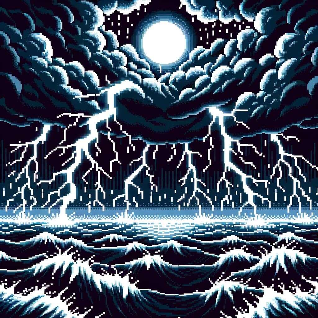 a representation of anxiety, pixel art